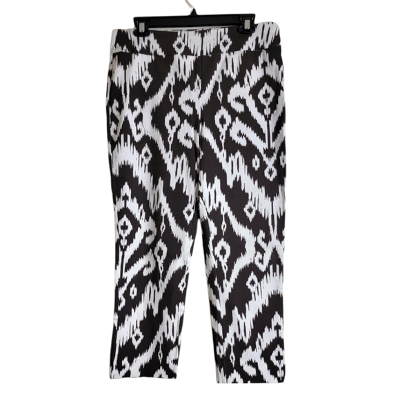 Chico's Pants - CHICO'S SO SLIMMING DARK BROWN AND WHITE CROP PANTS